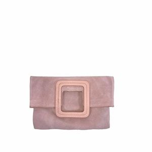TMRW STUDIO Milo Suede Fold Over Clutch/Crossbody